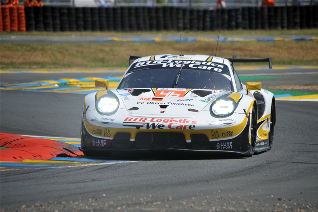 Mikkel O. Pedersen havde farten i Project 1 Motorsports Porsche under 24-timersløbet på Le Mans.